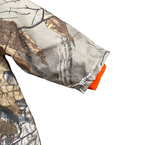 Carhartt Realtree Camo Full Zip Snowsuit Baby 6 mos Hooded Blaze Orange Outdoor - Picture 4 of 15